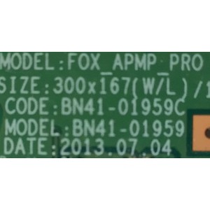 MAIN PARA SMART TV SAMSUNG HD / NUMERO DE PARTE BN94-06617L / BN41-01959C / BN9406617L / 06617L / 010076809750 / MODELO UN46F8000BFXZA TS01